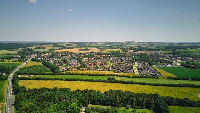 Luftfoto af Voel